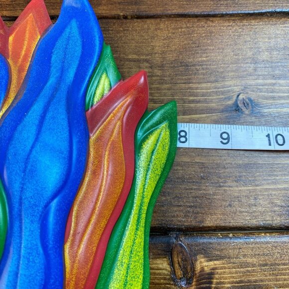 Cirque Du Soleil Mask Varekai Rainbow Flame Multi-Color Feathers - Picture 5 of 5